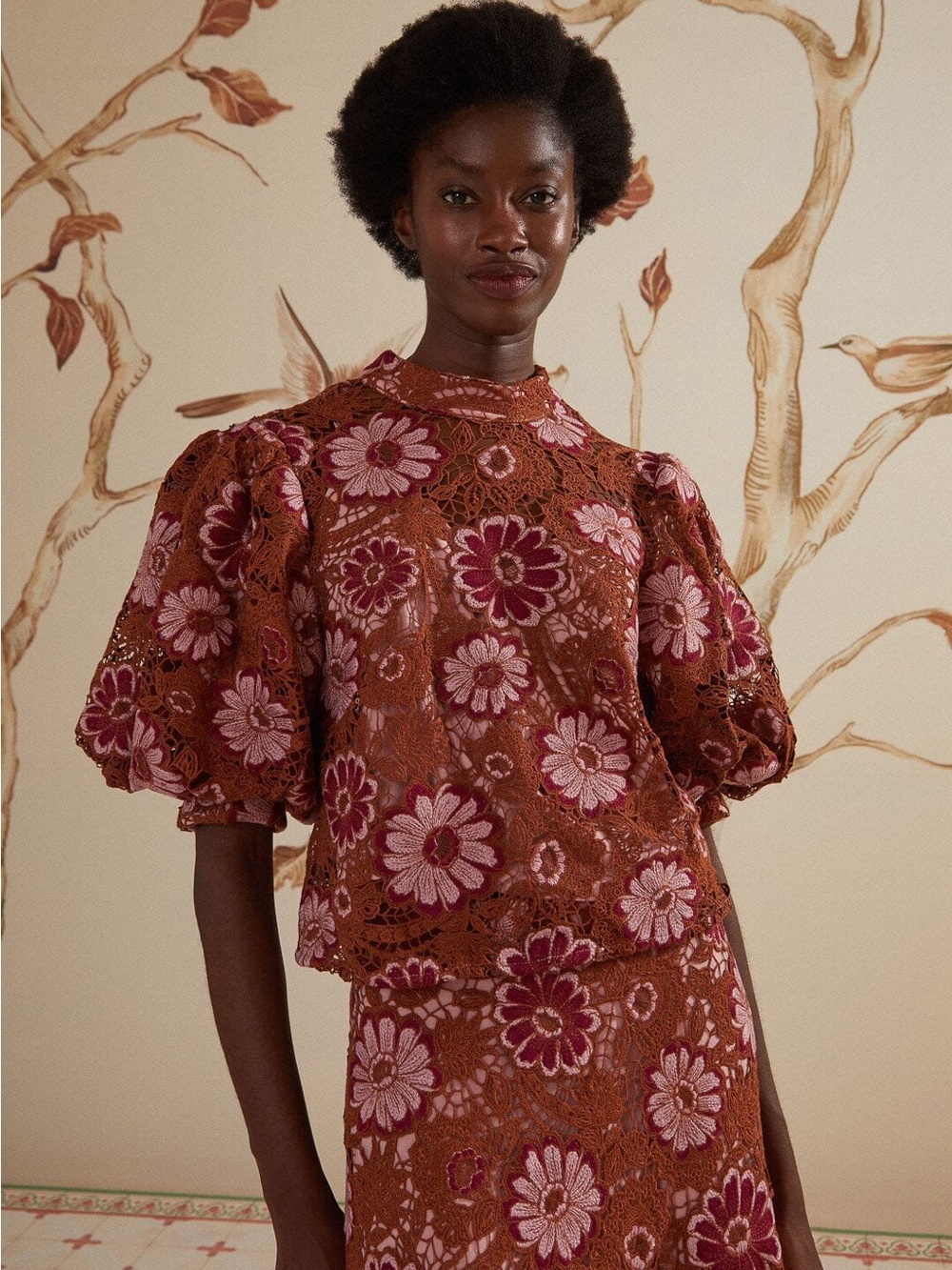Farm Rio: Gigi Tapestry Guipure Blouse